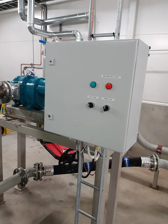 Pumpstyrning i biogasanläggning, Härnösand (2017)